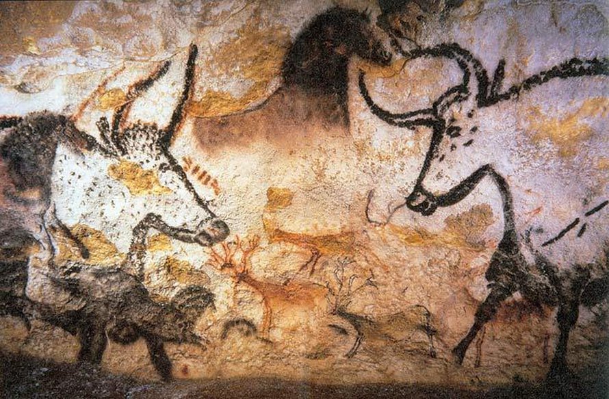 Neandertalit eivät osanneet piirtää niin kuin nykyihminen. 19 000 vuotta vanhat Lascaux’n luolamaalaukset todistavat taidostamme. Kuva: <span class="photographer">Wikimedia Commons</span>