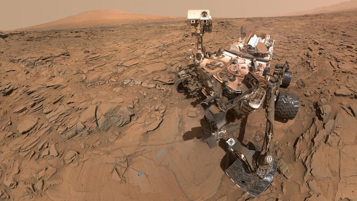 Mönkijä Curiosity on pienen tauon jälkeen taas porannut näytteitä Marsin pinnasta. Kuva: Nasa