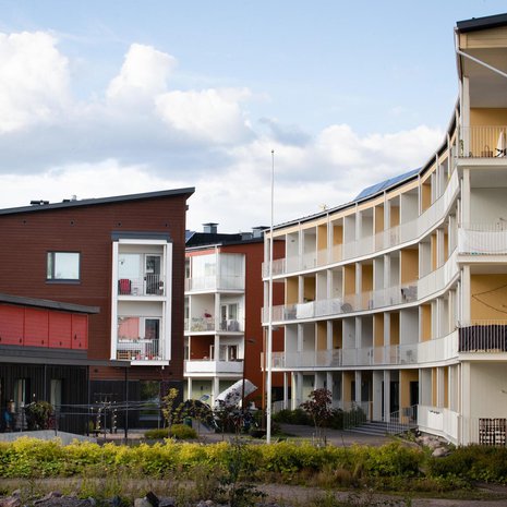 Helsingin Honkasuolle rakennetaan uutta puutaloaluetta. Kuva: <span class="photographer">Juhani Niiranen / HS</span>