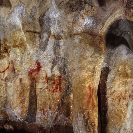 Pasiegan luolamaalaukset ovat verrattain yksinkertaisia, mutta osoittavat, että neandertalinihmiset kykenivät symboliseen ajatteluun. Kuva: <span class="photographer">Pedro Saura </span>