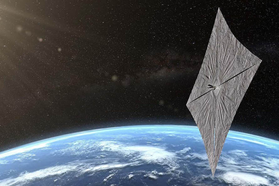 Aurinkopurjeesta voi tulla halpa avaruusrahdin kuljetusväline. Kuva: <span class="photographer">Planetary Society</span>