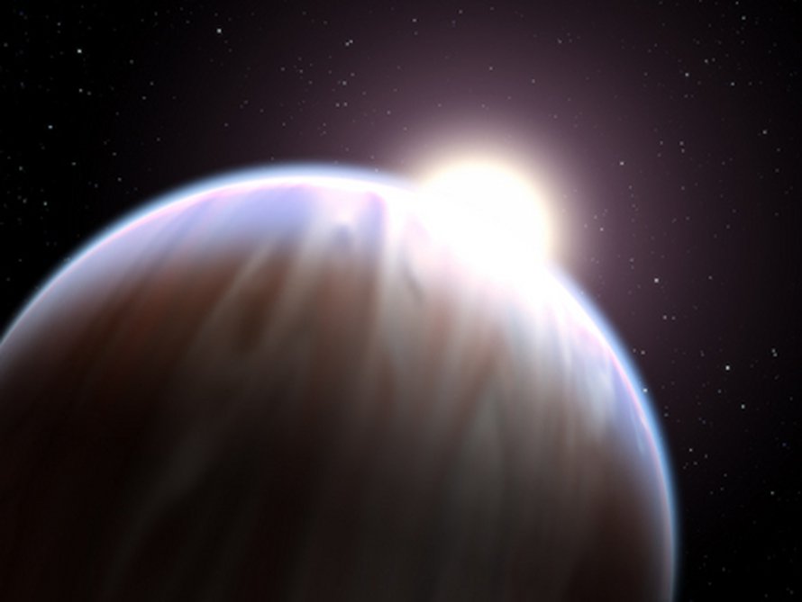 Taiteilijan näkemys planeetasta HD 189733b. Kuva: <span class="photographer">Nasa, Esa/ G. Bacon</span>