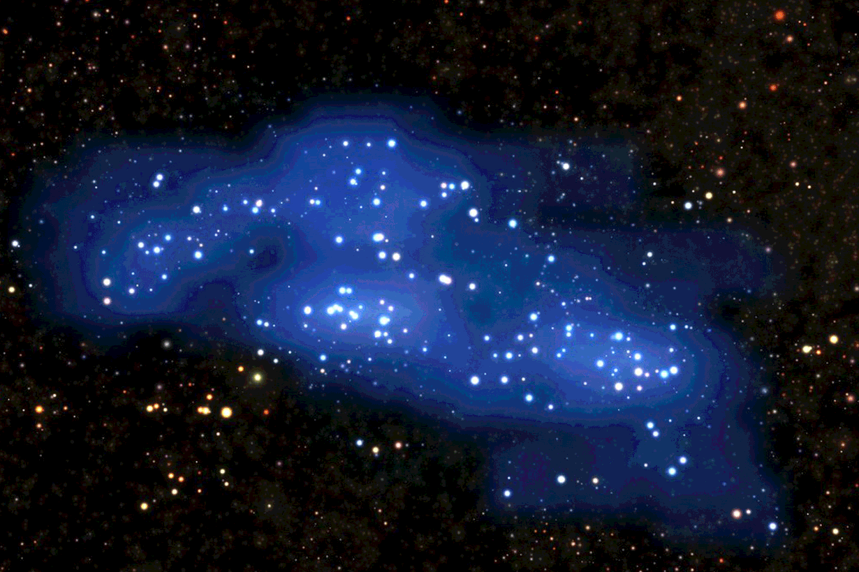 Hyperion on galaksien superjoukko universumin alkuajoilta. Kuva: ESO/L. Calçada & Olga Cucciati et al