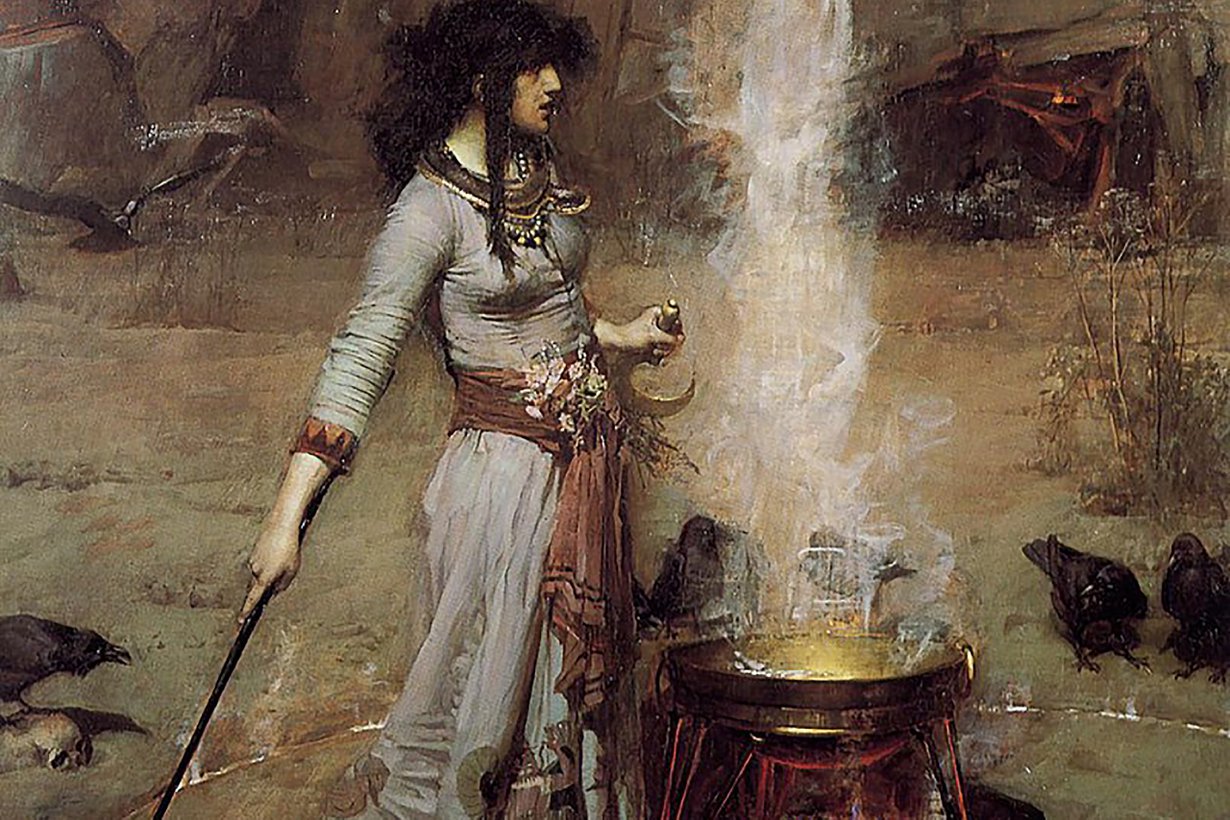 Šamaanista sukeutui myöhemmin satuhahmo. Kuva: John William Waterhouse, The Magic Circle 1886/Wikimedia Commons ja SPL/MVPhotos