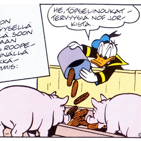 Aivot piristyvät murteista. Tässä Akua Etelä-Pohjanmaan murteella. Kuva: <span class="photographer">Walt Disney</span>