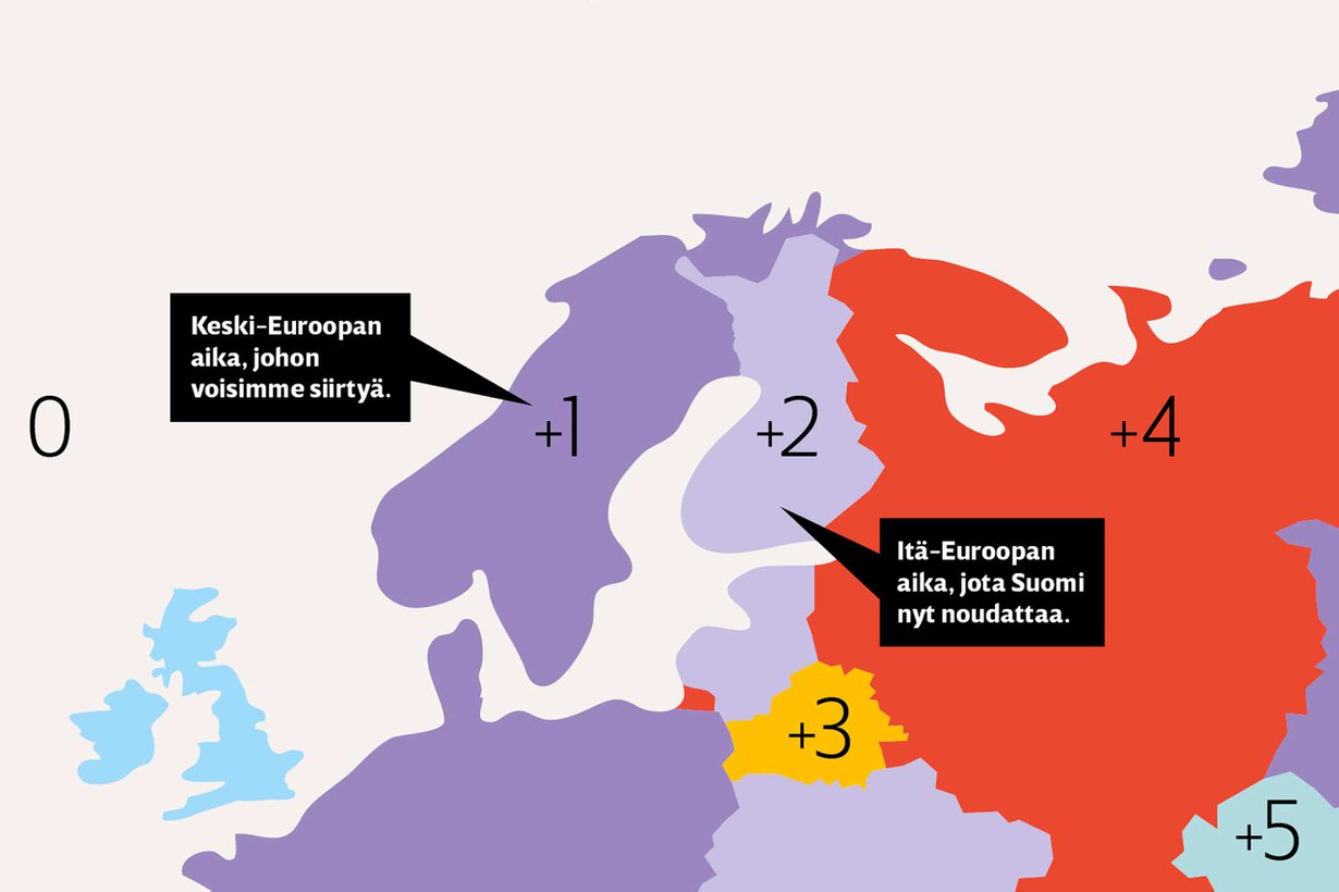 Askel länteen sopisi meilleAikavyöhykkeiden itälaidalla on vähemmän kaamosvaivoja ja iltavalvojia kuin länsilaidalla. Näistä terveellisistä seurauksista pääsisimme nauttimaan, jos siirtäisimme kellomme Keski-Euroopan aikaan.
