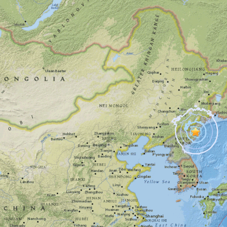 Pohjois-Korea on tehnyt ydinkokeita Mantap-vuoren alla vuodesta 2006. Kuva: <span class="photographer">USGS</span>