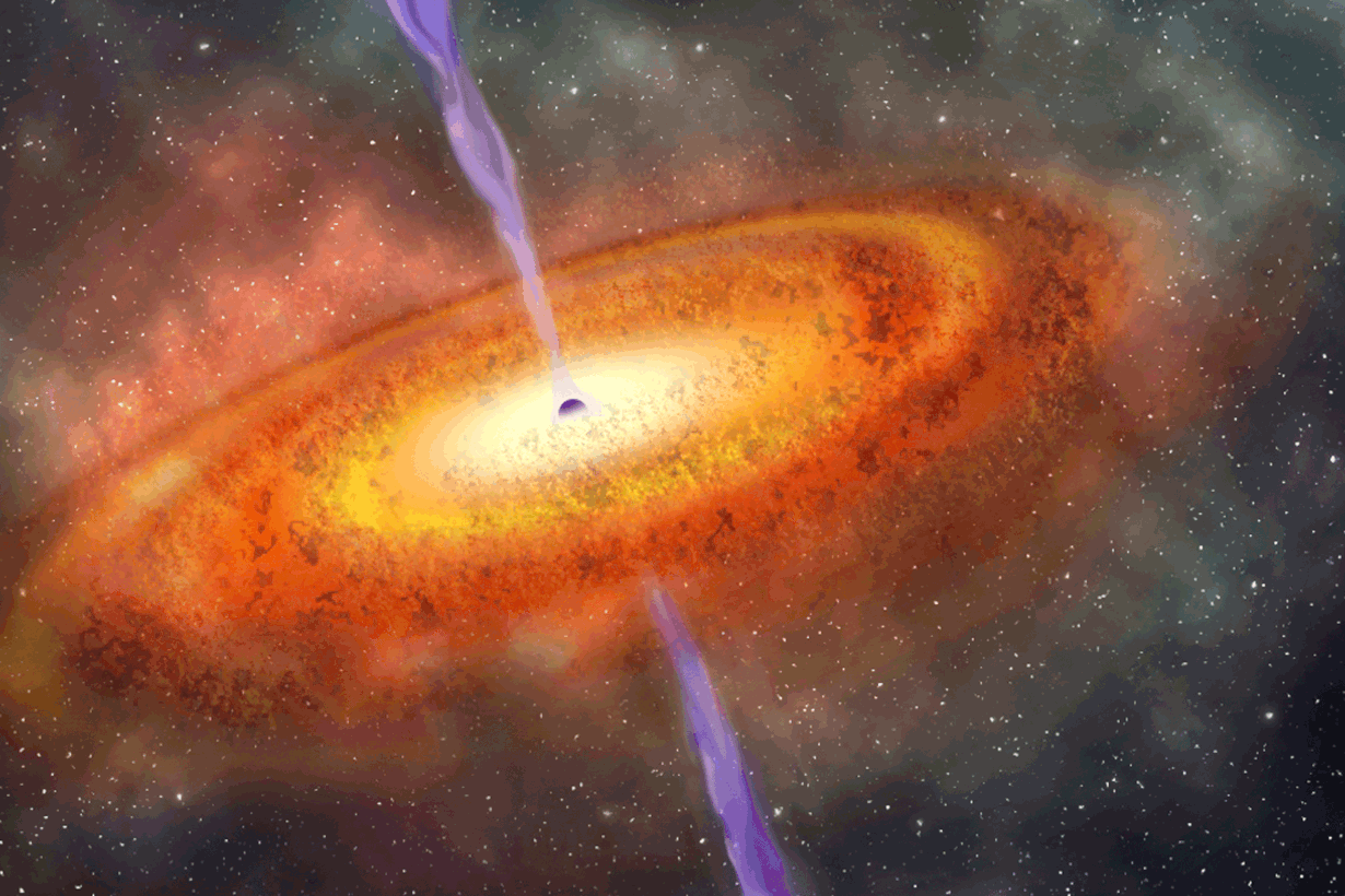 Avaruuden ahmatti nielee kaiken, mikä lähistölle osuu – eikä sisään solahtanut palaa. Kuva: Robin Dienel/Carnegie Institution for Science