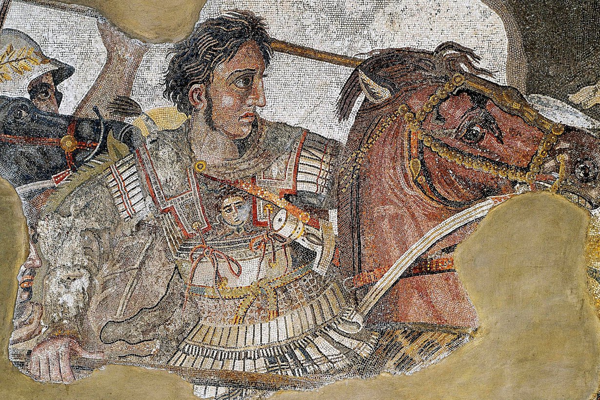 Aleksanteri Suuri Bukefalos-hevosineen. Kuva: Wikimedia Commons