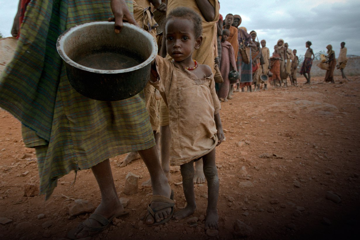 Afrikan nälkäkriisien takana on usein kuivuus, mutta hädäksi ne paisuvat selkkausten ja sotien takia. Kuva: Getty Images
