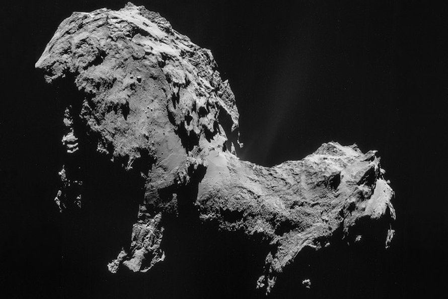 Komeetta 67P/Churyumov-Gerasimenkon veden koostumus yllätti. Kuva: <span class="photographer">ESA/Rosetta/NAVCAM.</span>