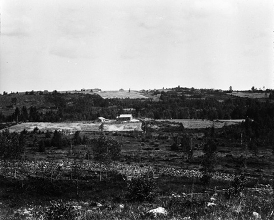 Heinävedellä vuonna 1912 lähes paljaaksi hakattu maisema kasvaa nykyisin metsää. Kuva: <span class="photographer">Finnish Forest Research Institute.</span>