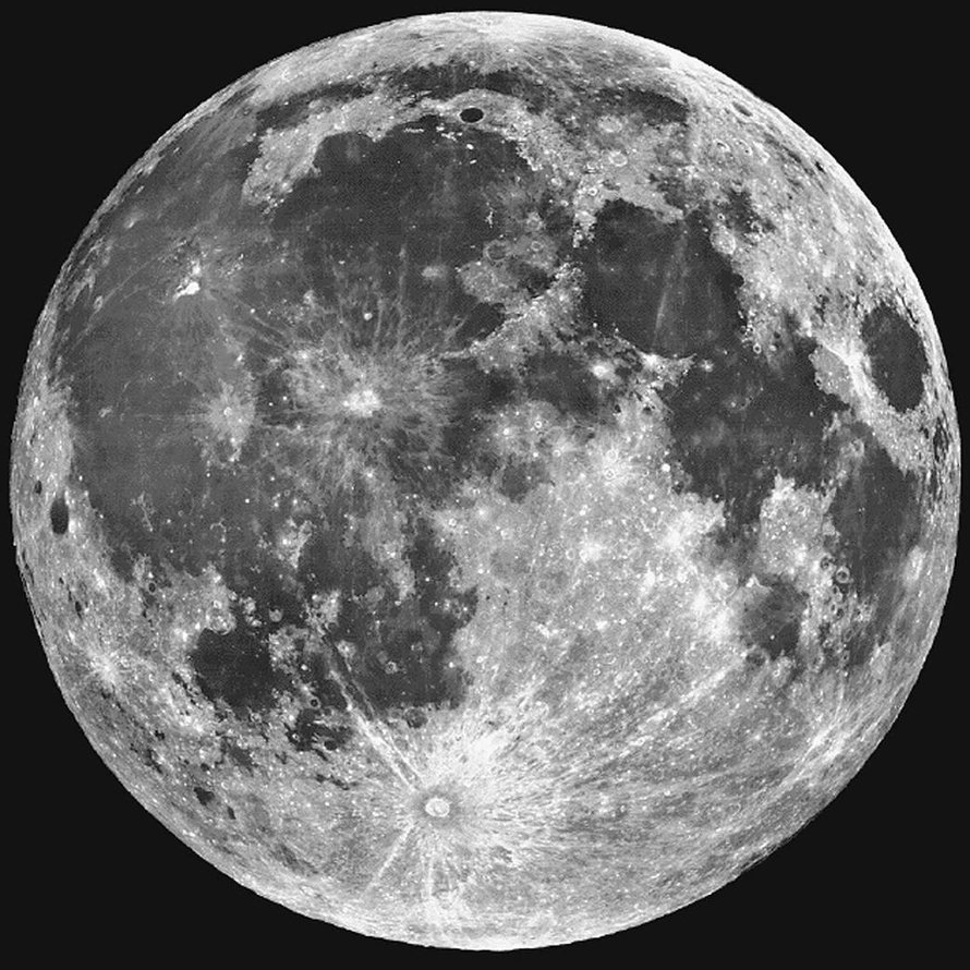 Kuun pinnalla voi olla vettä pieninä esiintyminä pienissä kraattereissa ja painaumissa, joita on valtavasti. Kuva: <span class="photographer">Lick Observatory</span>