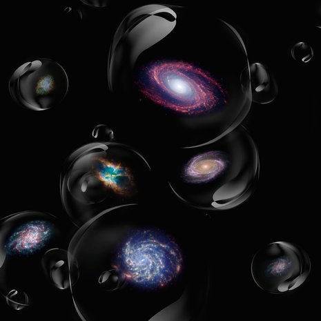 Ikuisen laajenemisen mallissa universumeita pulpahtelee esiin kuin kuplia. Oma universumimme on yksi tällainen kupla. Kuva: <span class="photographer">Nasa & Shutterstock</span>