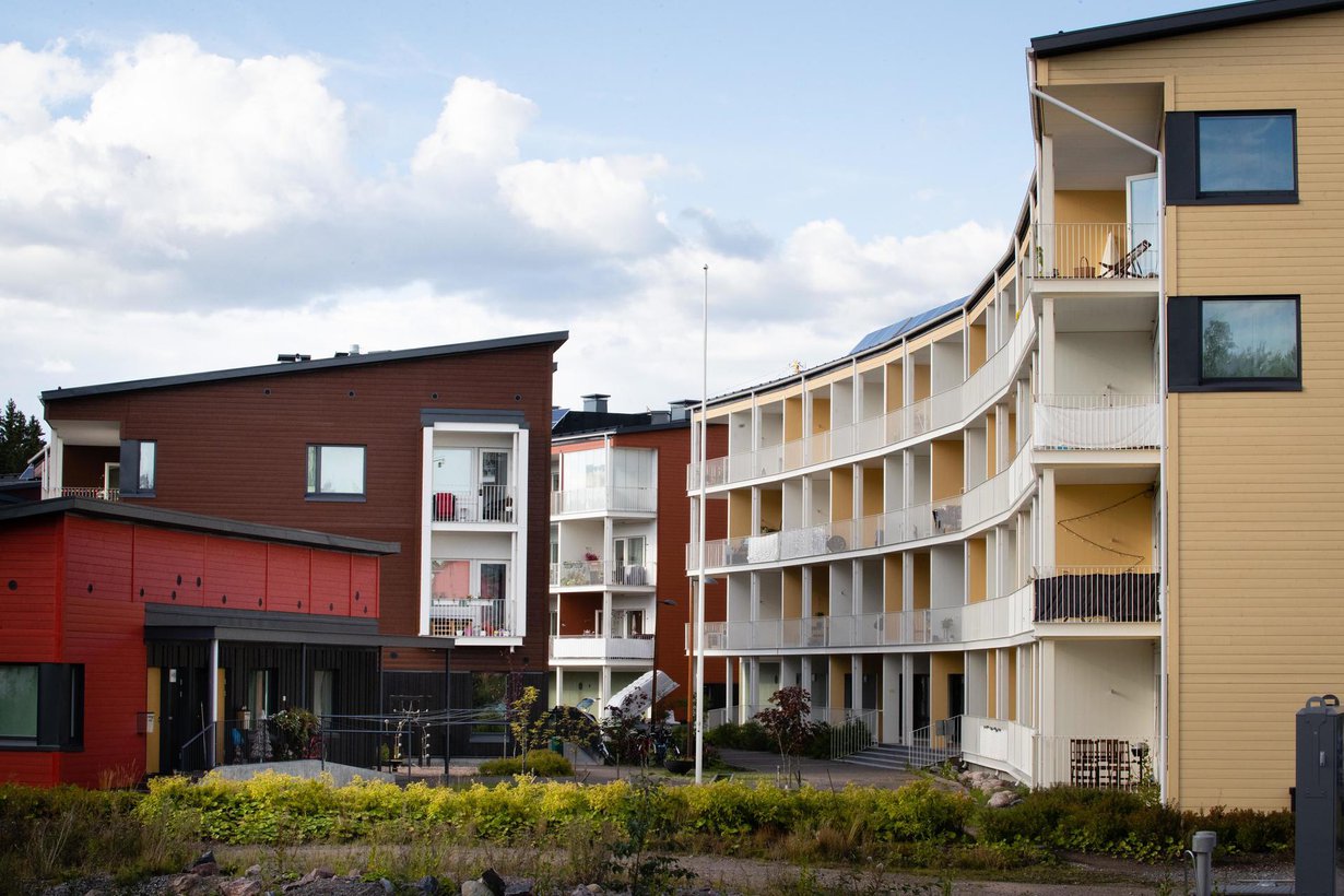 Helsingin Honkasuolle rakennetaan uutta puutaloaluetta. Kuva: Juhani Niiranen / HS