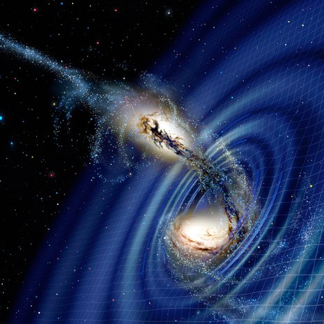 Kun galaksit törmäävät, syntyy gravitaatioaaltoja. Kuva: <span class="photographer">Science Photo Library/MVPhotos</span>