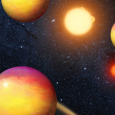 Maan ulkopuolisen älyn etsintää vauhdittavat ekso¬planeettalöydöt. Ne auttavat kohdentamaan radiosignaalien kuuntelun elämälle otollisiin planeettakuntiin. Kuvat: Nasa ja Wikimedia Commons