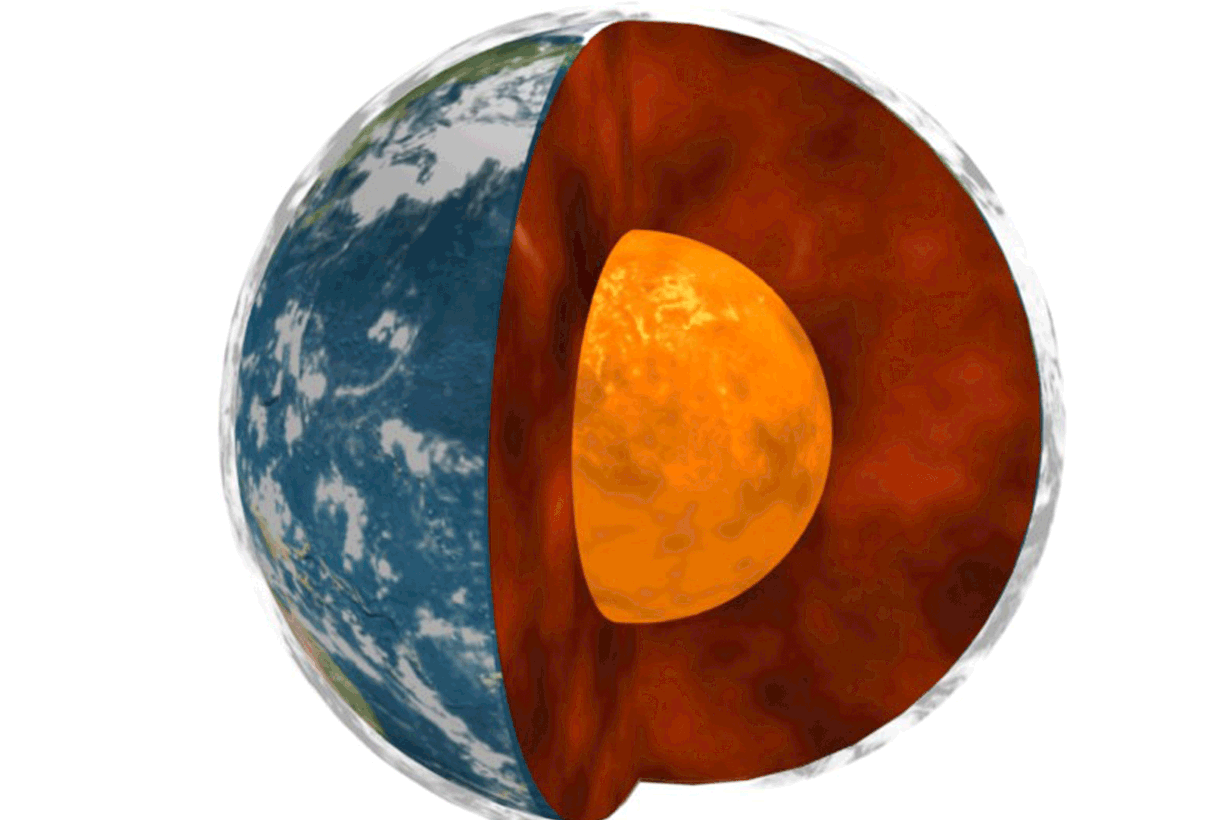 Maapallolla on kiinteä sydän. Kuva: NASA/JPL/Université Paris Diderot / Institut de Physique du Globe de Paris