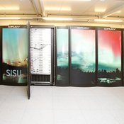 Supertietokone Sisu Kajaanin datakeskuksessa vuonna 2013.