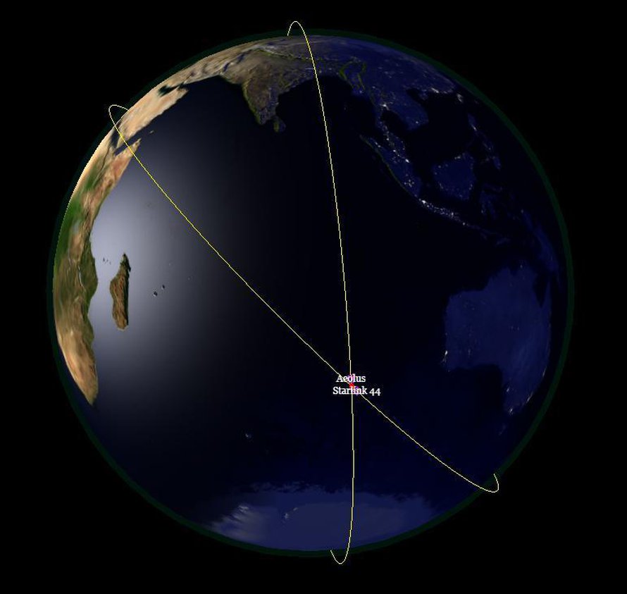 Euroopan avaruusjärjestön Aeolus ja SpaceX:n Starlink 44 olisivat voineet kolaroida Intian valtameren päällä. Kuva: <span class="photographer">Esa</span>