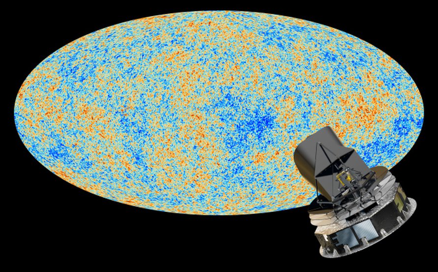 Planck-satellitti otti kuvan kosmisesta taustasäteilystä, maailman vanhimmasta valosta. Kuva: <span class="photographer">ESA and the Planck Collaboration - D. Ducros</span>