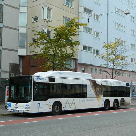 Kaasubussi kulkisi myös uusiutuvalla metaanilla.
Kuva: <span class="photographer">Anatoliy-024 / Wikimedia Commons</span>