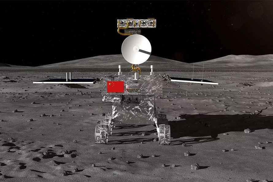 Chang’e 4:n mönkijä kartoittaa Kuun sitä puolta, jota ei tunneta vielä hyvin. Kuva: <span class="photographer">Kiinan avaruushallinto</span>