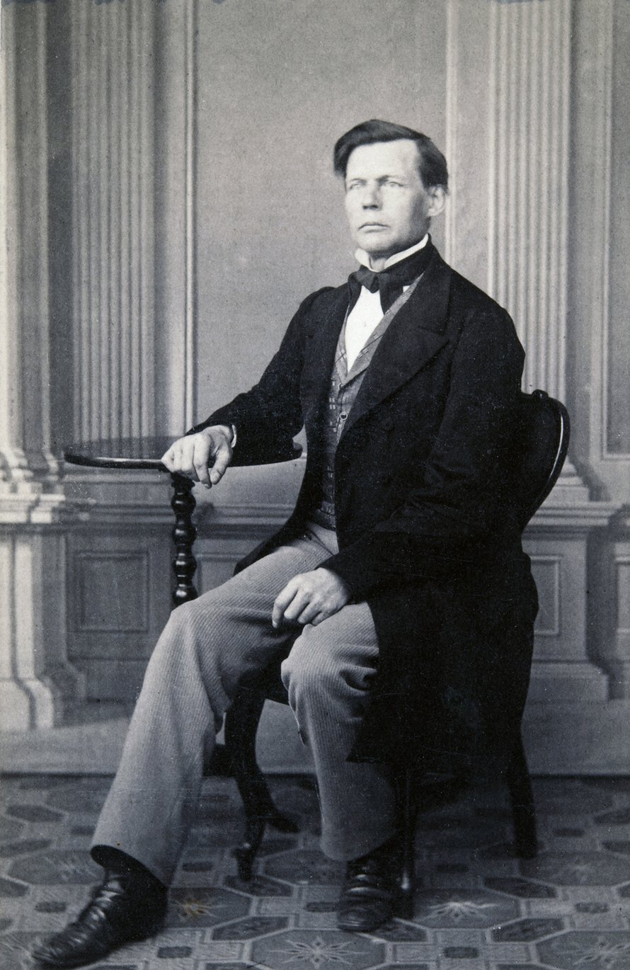 Keksijä Kilpinen otti sanan käyttöön – ja lehdet seurasivat. Kuva: <span class="photographer">Alfred Ottelin, 1864, Museovirasto</span>