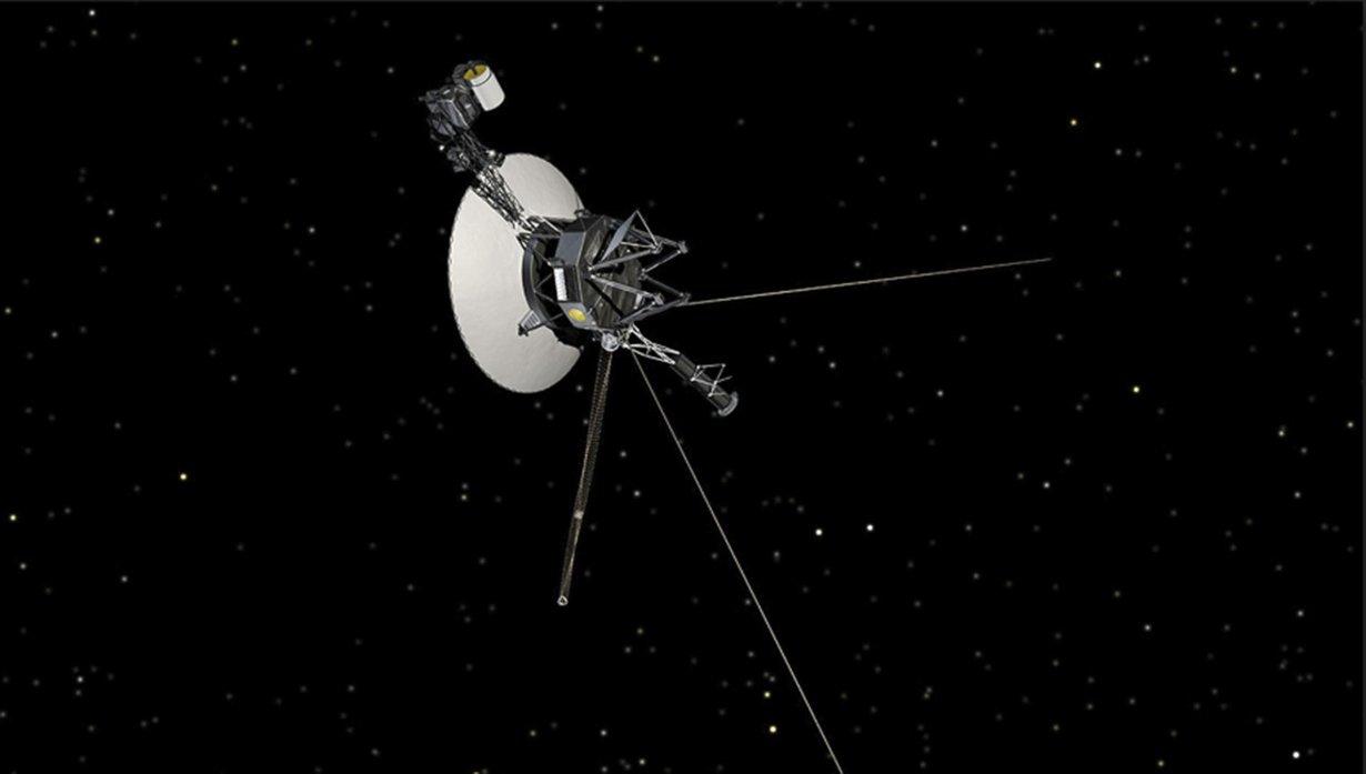 Voyager 2 etenee yli 55 000 kilometrin tuntinopeutta kohti tähtien välistä avaruutta. Kuva: Nasa