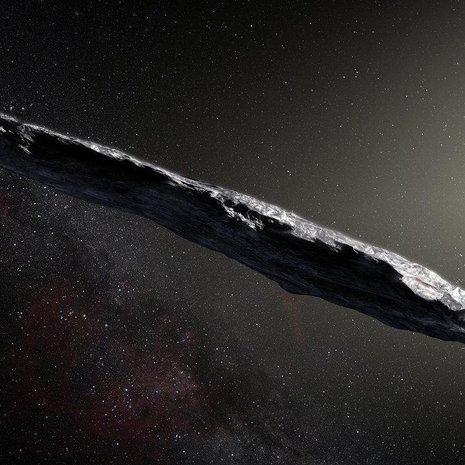 Kuvituskuvan outo sikarinmuotinen kohde kävi viime vuoden lopulla nopeasti aurinkokunnassamme. Kuva: <span class="photographer">Nasa</span>