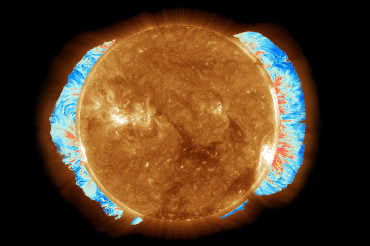 Helpotusta lupaa myös tuore koronan magneettikenttien kartta. Kuva: Z-H. Yang et al., Science
