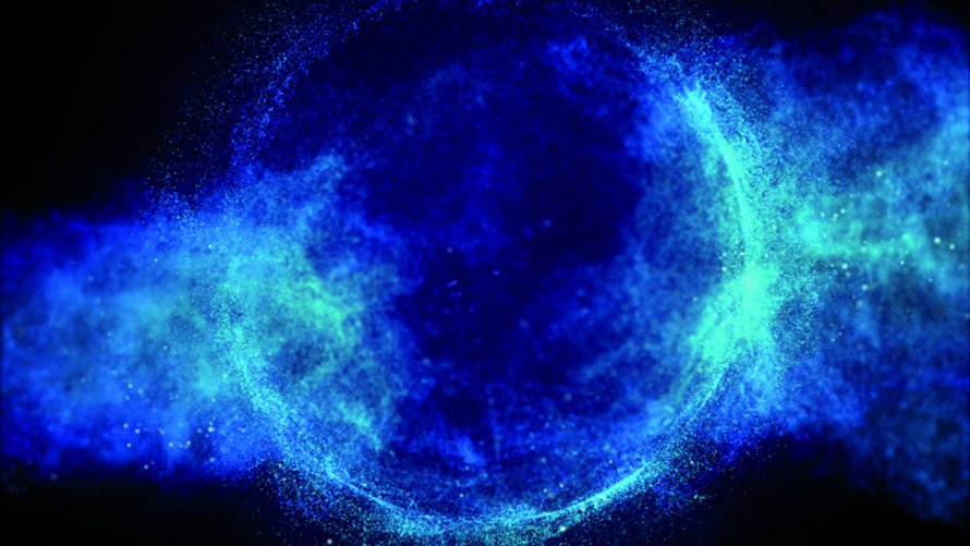 Taitelijan näkemys Higgsin kentästä. Kuva: <span class="photographer">Daniel Dominguez/Cern</span>