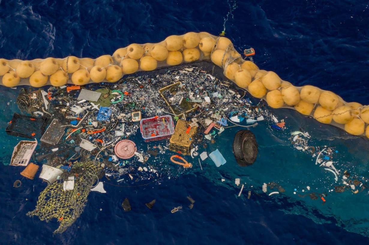 Jätekirjo haavissa on suuri. Kuva: The Ocean Cleanup