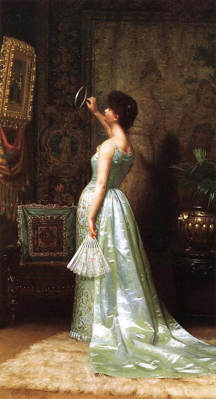 DeScott Evansin maalaus Tieteentuntija vuodelta 1887.