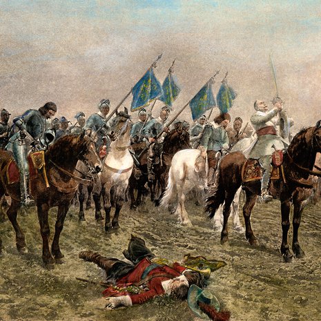 Kustaa II Aadolf valmistautuu kohtalokkaaseen Lützenin taisteluun. Kuva: <span class="photographer">MVPhotos/Grange</span>