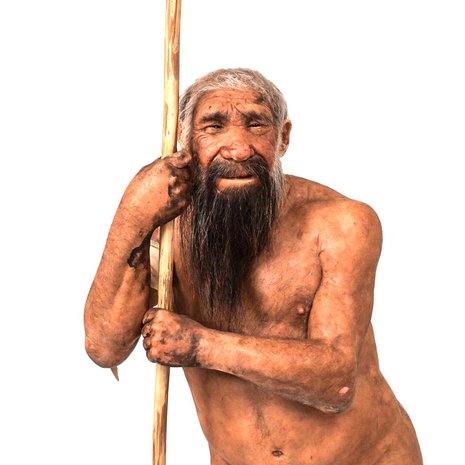 Trenton tiedemuseon rekonstruktio neandertalinihmisestä. Kuva: <span class="photographer">Matteo De Stefano/MUSE</span>