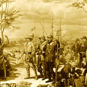 Ensimmäiset siirtolaiset saapuivat Uuteen Ruotsiin 23.3. 1638. Vastassa olivat lenni-lenapet eli delawaret. Kuva: <span class="photographer">Corbis / AOP</span>