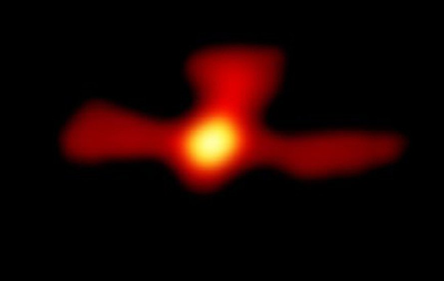Linnunradan keskustassa syntyy antiainetta. Kuva: <span class="photographer">W. Purcell (NWU) et al., OSSE, Compton Observatory, NASA</span>