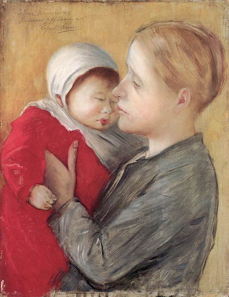 József Rippl-Rónai 1890, Mother with child.