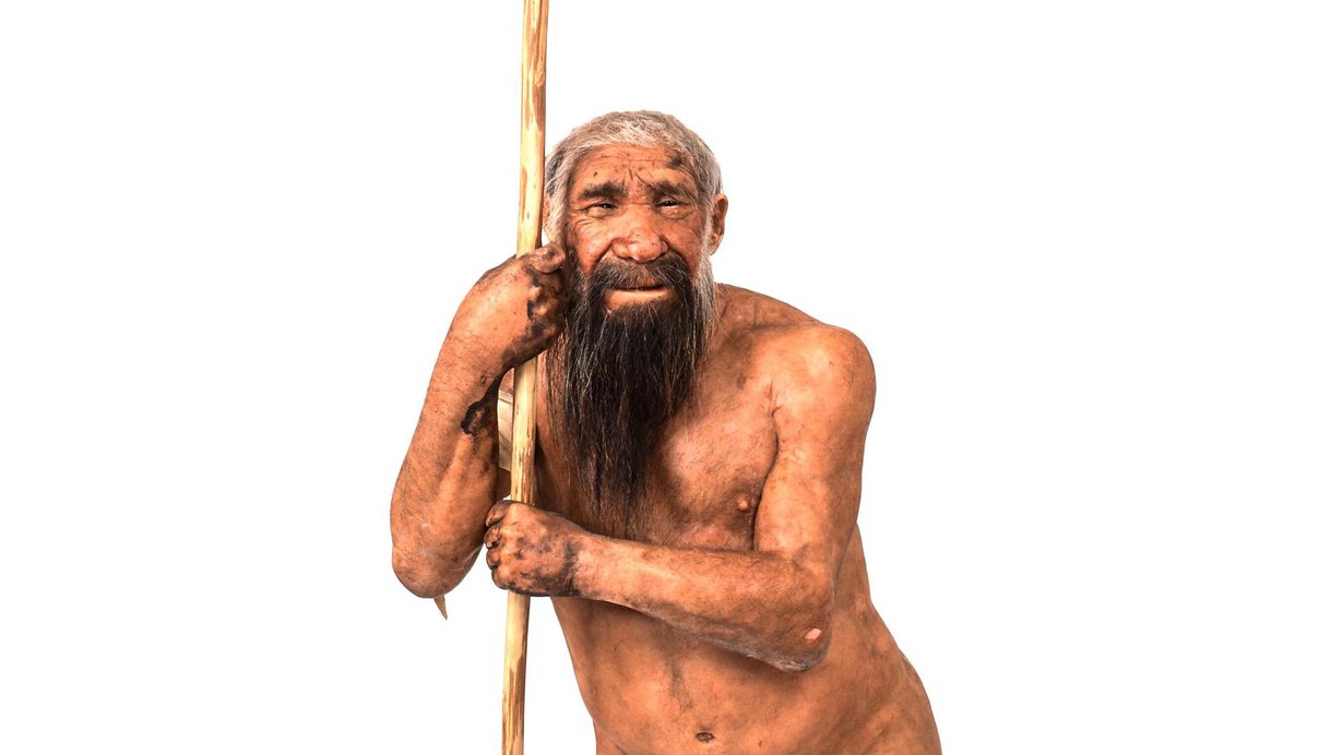 Trenton tiedemuseon rekonstruktio neandertalinihmisestä. Kuva: Matteo De Stefano/MUSE