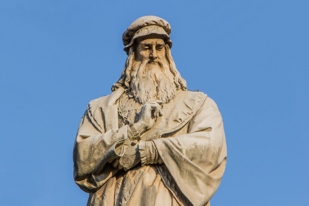 Leonardo da Vincin patsas Milanossa. Kuva: Shutterstock