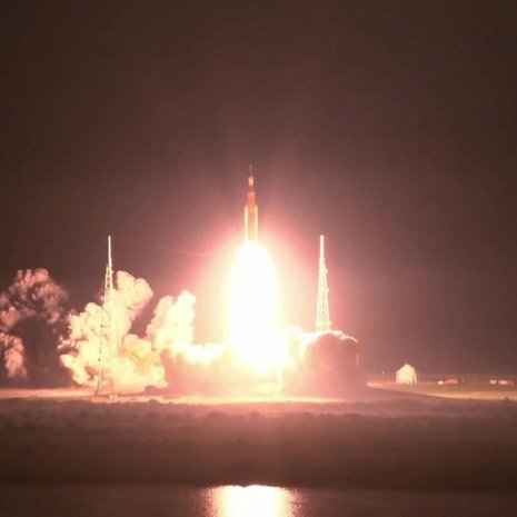 Kuuraketti Artemis 1 lähti kohti Kuuta 16. marraskuuta. Kuva: <span class="photographer">Nasa</span>