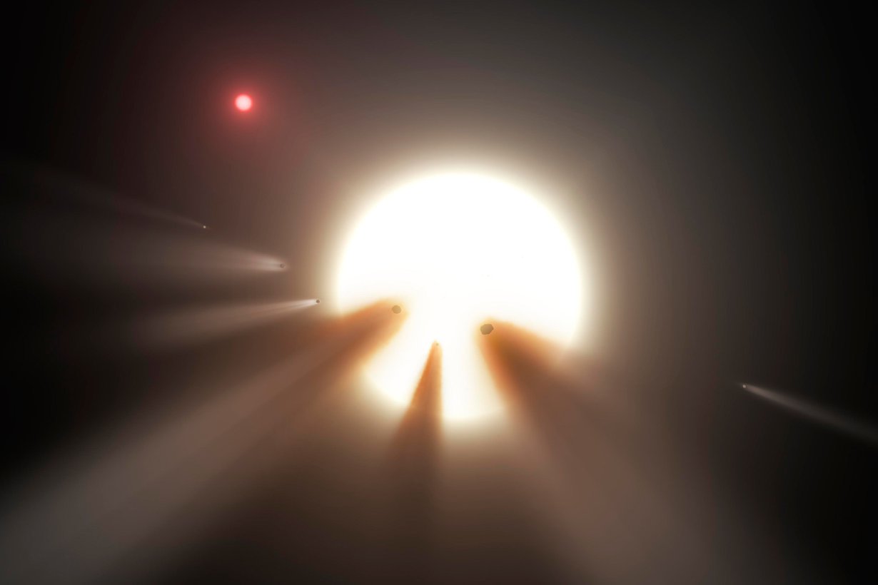 Tähteä kiertävät kiviset kappaleet riittävät luomaan vaikutelman tekemällä tehdystä rakennelmasta. Kuva: Nasa / JPL-Caltech
