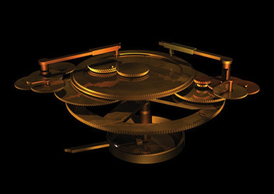 Tutkijoiden muodostama kuva Antikythera-mekanismista. Kuva: <span class="photographer">The Antikythera Mechanism Research Project.</span>
