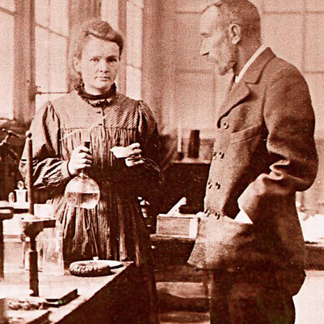 Marie ja Pierre Curien ei tarvinnut odottaa kuin muutama vuosi fysiikan nobeleitaan. Kuva: <span class="photographer">Vitold Muratov / Wikimedia Commons</span>