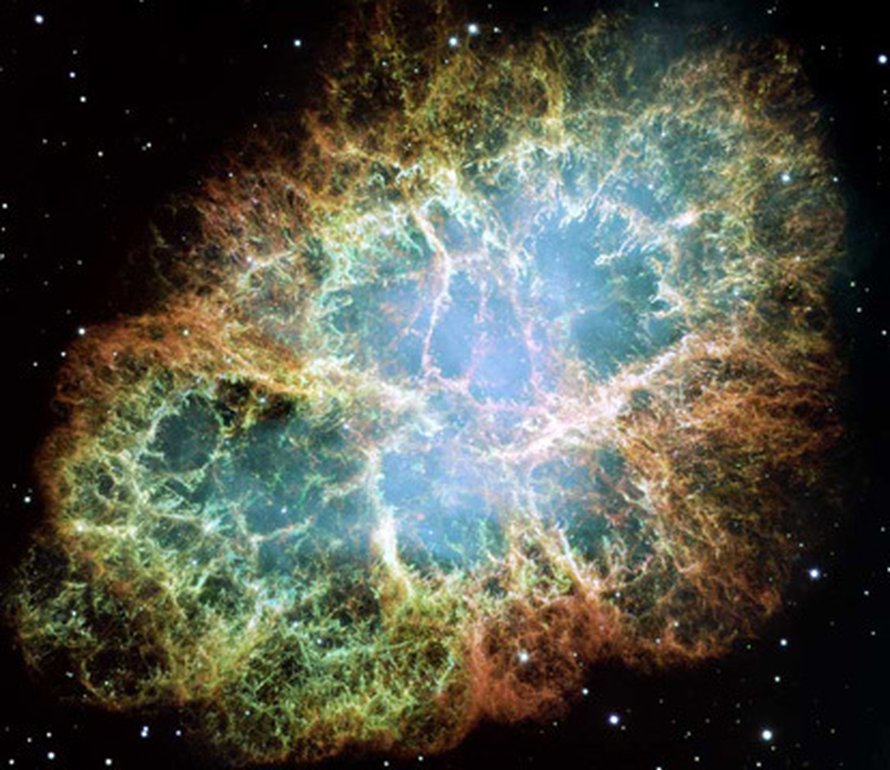Rapusumu on vuonna 1054 havaitun supernovan jäännös. Kuva: <span class="photographer">NASA, ESA, J. Hester and A. Loll/Arizona State University</span>